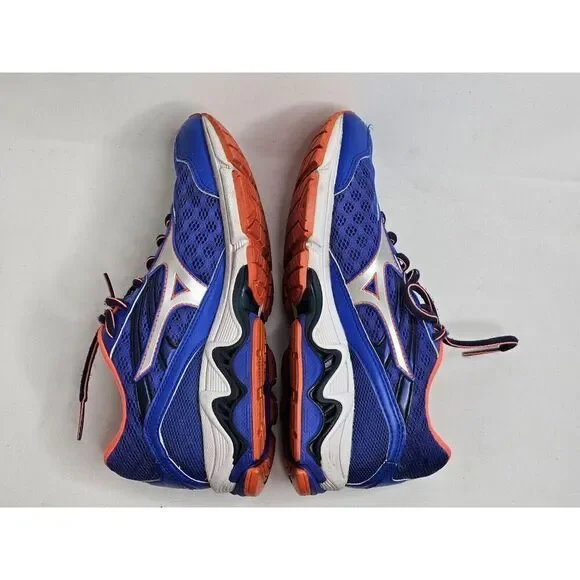 Mizuno Wave Inspire 12 Running Shoes Womens Size 6.5 Blue/Orange - Picture 4 of 9